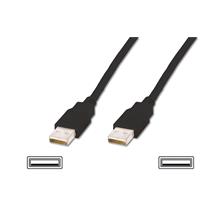 Ak-300100-018-S Usb 2.0 Bağlantı Kablosu, Usb A Erkek - Usb A Erkek, 1.8 Metre, Awg 30, Usb 2.0 Uyumlu, Ul, Siyah Renk - 1