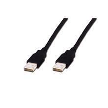 Ak-300100-030-S Usb 2.0 Bağlantı Kablosu, Usb A Erkek - Usb A Erkek, 3 Metre, Awg 30, Usb 2.0 Uyumlu, Ul, Siyah Renk - 1