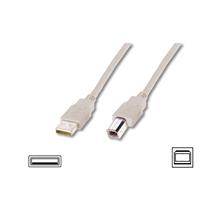 Ak-300105-030-E Usb 2.0 Bağlantı Kablosu, Usb A Erkek - Usb B Erkek, 3 Metre, Awg 28, Usb 2.0 Uyumu, Ul, Bej Renk - 1