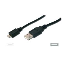 Ak-300109-018-S Usb 2.0 Kablo, Usb A Erkek - Micro Usb A Erkek, 1.8 Metre, Awg 28, Usb 2.0 Uyumlu, Ul, Siyah Renk - 1