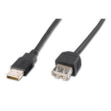 Ak-300200-018-S Usb 2.0 Uzatma Kablosu, Usb A Erkek - Usb A Dişi, 1.80 Metre, Awg 28, Siyah Renk - 1