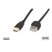 Ak-300202-050-S Usb 2.0 Uzatma Kablosu, Usb A, Erkek - Usb A Dişi, Awg 28, 5 Metre, Usb 2.0 Uyumlu, Ul, Siyah Renk - 1