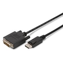 Ak-340301-020-S Displayport (Dp) ≪-≫ Dvı Kablosu, Dp Erkek - Dvı (24+1) Erkek, 2 Metre, Kilit Mekanizmalı,   Awg28, 2X Zırhlı, Dp 1.1A Uyumlu, Ul, Ce, Siyah Renk - 1