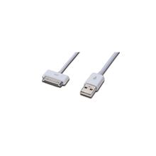 Ed-31002 Ednet İpod®, İphone®, İpad® Usb Veri Aktarım Ve Şarj Kablosu, Apple 30Pin Erkek - Usb A Erkek, 1 Metre, Awg 30, Ul, Beyaz Renk  - 1