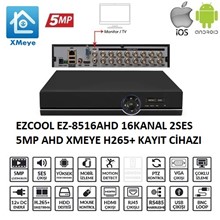 EZCOOL EZ-8516AHD 16KANAL 2SES 5MP 1HDD XMEYE XVR - 1
