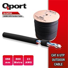 QPORT Q-CATO2 23AWG 500 METRE MAKARALI SİYAH KABLO - 1