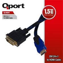 QPORT Q-HDV DVI TO HDMI 24+1 CONVERTER ÇEVİRİCİ  - 1