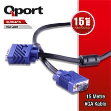 QPORT Q-VGA15 15 PİN VGA KABLO 15 MT - 2