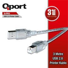 QPORTQ-PR3 USB 2.0 3 METRE PRİNTER KABLOSU - 1