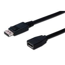 Ak-340200-020-S Displayport (Dp) Uzatma Kablosu, Dp Erkek - Dp Dişi, 2 Metre, Kilit Mekanizmalı, Awg 28, 2X Zırhlı, Dp 1.2 Uyumlu, Siyah Renk