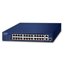 Pl-Fgsd-2621P 24-Port 10/100Tx 802.3At Poe + 2-Port 10/100/1000T + 1-Port Shared 1000X Sfp Desktop Switch (185 Watts)