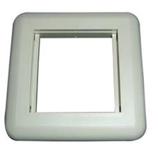 Hb-Egmf1 International Plate, Frame: 1-Gang, Description: Continental Frame, Beveled Edge, Dimensions: 80 Mm X 80 Mm, Color: Beige