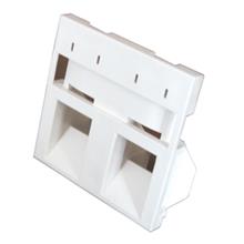 Hb-Eamb2 International Plate, 2-Port, Angled Module, 50 X 50 Mm, Beige