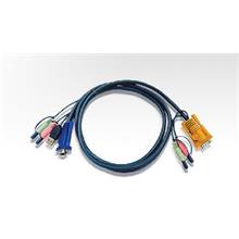 Aten-2L-5302U Usb Kvm (Keyboard/Video Monitor/Mouse) Switch İçin Kablo, 1.80 Metre, 1 X Sphd-15 Erkek, 2 X Audio Yuvası ≪-≫ 1 X Monitör 15 Pin Hdb Erkek, 1 X Klavye / Mouse Usb A Erkek, 2 X Audio Yuvası