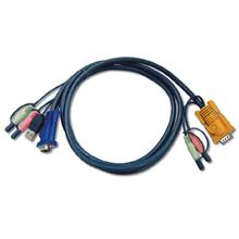 Aten-2L-5303U Usb Kvm (Keyboard/Video Monitor/Mouse) Switch İçin Kablo, 3 Metre, 1 X Sphd-15 Erkek, 2 X Audio Plug ≪-≫ 1 X Monitör 15 Pin Hdb Erkek, 1 X Klavye / Mouse Usb A Erkek, 2 X Audio Yuvası