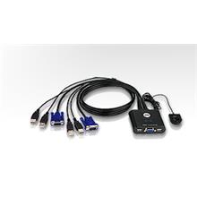 Aten-Cs22U 2 Port Usb Vga Kvm (Keyboard/Video Monitor/Mouse) Switch, Masaüstü Tip, Kvm Bağlantı Kablosu Ürüne Gömülüdür≪Br≫
2-Port Usb Vga Cable Kvm Switch With Remote Port Selector 