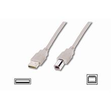 Ak-300102-018-E Usb 2.0 Bağlantı Kablosu, Usb A Erkek - Usb B Erkek, 1.80 Metre, Awg 28, Ul, Bej Renk 