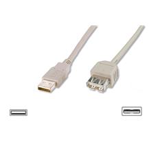 Ak-300202-050-E Usb 2.0 Uzatma Kablosu, Usb A, Erkek - Usb A Dişi, Awg 28, 5 Metre, Usb 2.0 Uyumlu, Ul, Bej Renk