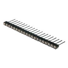 Aw 127-20/Z-T Socket, With Machined Contacts, 1-Row (Single Row), L=7.43Mm, Pitch 2.54Mm, Number Of Contacts: 20