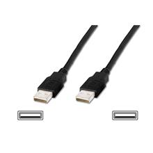 Ak-300101-050-S Usb 2.0 Bağlantı Kablosu, Usb A Erkek - Usb A Erkek, 5 Metre, Awg 28, Usb 2.0 Uyumlu, Ul, Siyah Renk