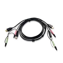 Aten-2L-7D02Uh Usb Hdmı Kvm Kablosu, Hoparlör Ve Mikrofon Bağlanabilir, 1.8 Metre