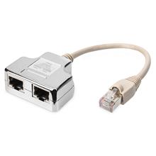 At-Ag Cx2 Digitus Cat. 5E Patch Kablo Adaptörü, Zırhlı, 2 X Rj45 Dişi ≪-≫ 1 X Rj45 Erkek, Kablo Mesafesi 0.19 Metre