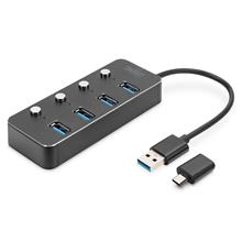 Da-70247 Dıgıtus Usb 3.0 Hub, 4-Port, Switch Aluminium Housing 