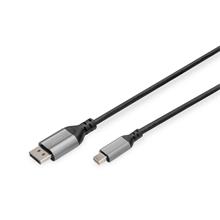 Db-340106-010-S Dıgıtus Mini Dp To Dp, 8K@60Hz, Mini Dp To Dp; Dp 1.4 Alu Housing; Black; 1M