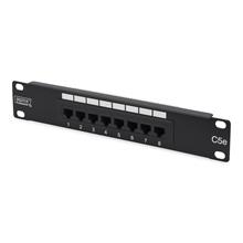Dn-91508U Digitus 10 Inch 8 Port Cat.5E Utp Patch Panel, 50 ? (Mikron), Altın Kontak, Zırhsız