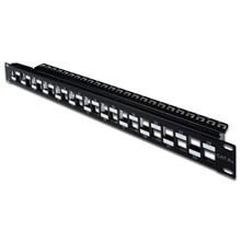 Dn-91412 Digitus 24 Port Boş Patch Panel, Zırhlı/Zırhsız Keystone Jack Takılabilir, 1U Yüksekliğinde, Port'Ların Yerleşimi Zikzaklı, Ral 9005 Renk 