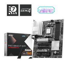 Msı Mb Pro B840-P Wıfı Am5 Ddr5 8000Mhz(Oc) Hdmı 2X M.2 Usb 10Gbs 2.5G Lan Wı-Fı 7 Atx