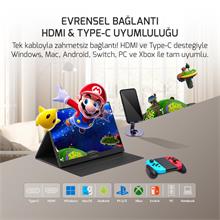 Ezcool Lıte E15 15,6’’ 60Hz Fhd Portable Taşınabilir Monitör (Sıfır Ölü Piksel Garantili)