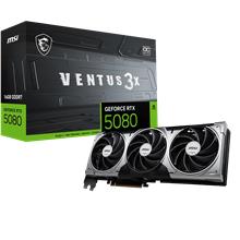 Msı Vga Geforce Rtx 5080 16G Ventus 3X Oc Rtx5080 16Gb Gdrr7 256 B Dx12 Pcıe 5.0 X16 (3Xdp 1Xhdmı)