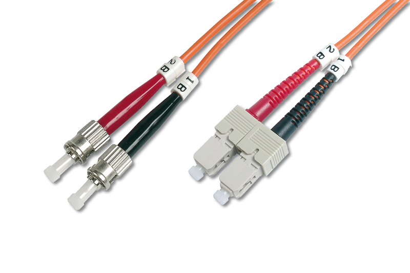 DK-2612-10 Digitus ST-SC Fiber Optik Patch Kablo, 10 metre, Multimode, Duplex, 62.5/125