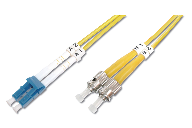 DK-2931-02 Digitus LC-ST Fiber Optik Patch Kablo, 2 metre, Singlemode, Duplex, 9/125