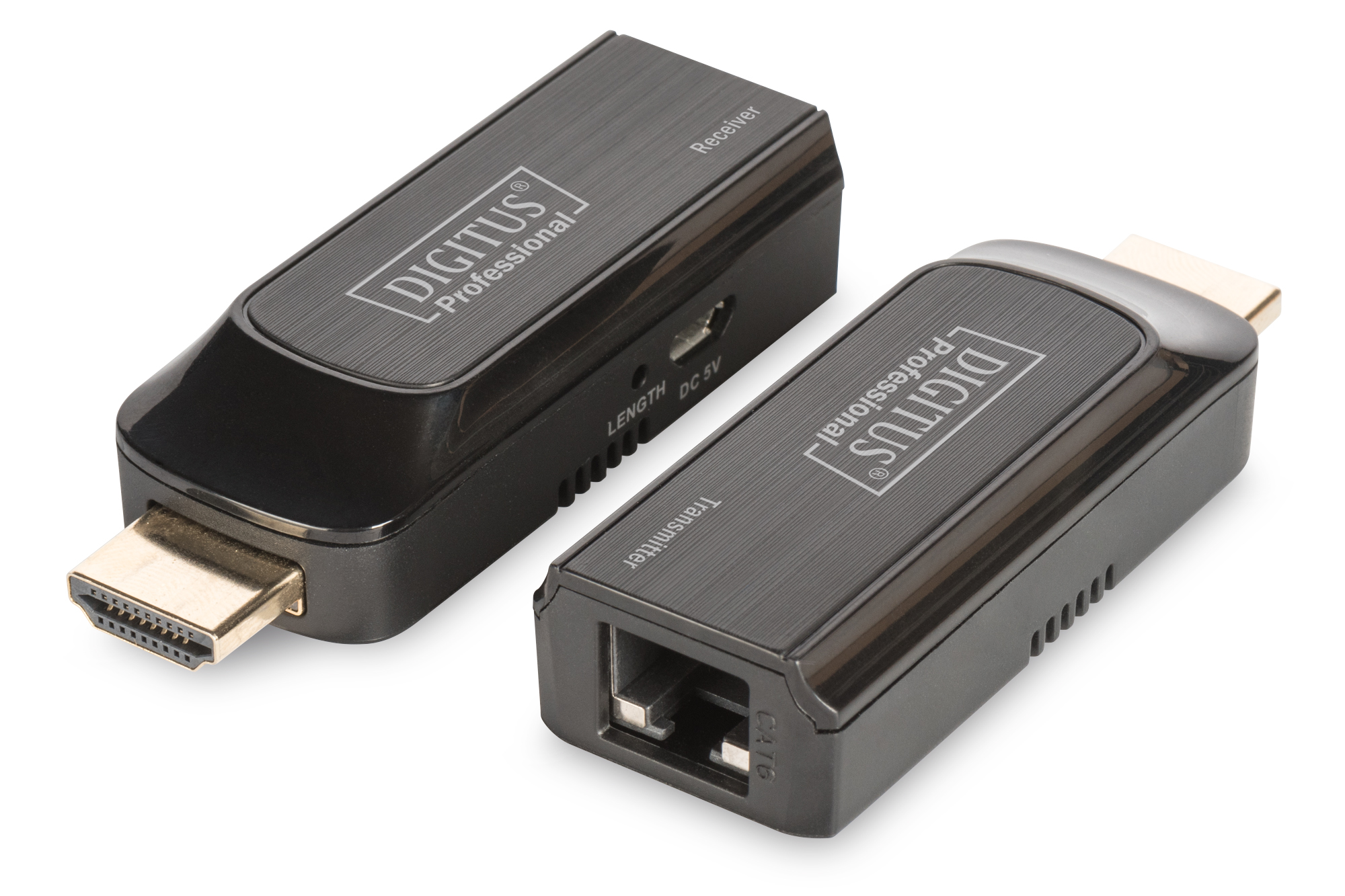 DS-55203 Digitus Mini HDMI Sinyal Uzatma Cihazı,  Alıcı (Receiver) ve Verici (Transmitter) Birim dahil, 50 metre, güç beslemesi için USB kablo kullanır