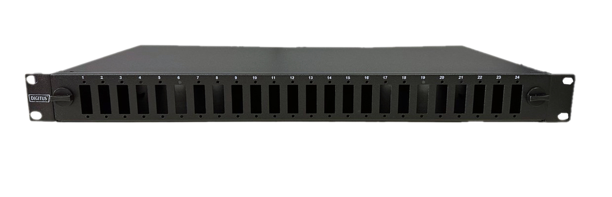 DN-96211-QL Digitus Fiber Optik Splice Panel, kilit mekanizmalı, 24 x SC DX, 1U<br>
Digitus Fiber Optic Splice Panel, quick lock, 24x SC DX, 1U