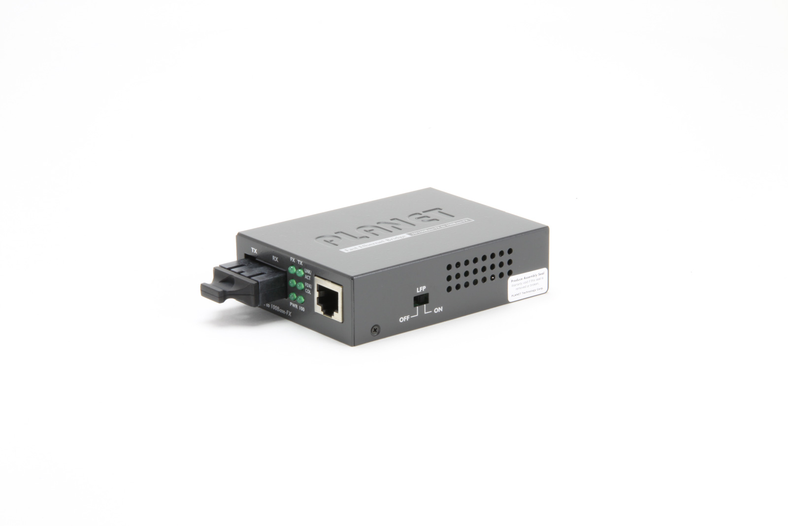 PL-FT-802 Bridge Media Converter<br>
10/100Base-TX - 100Base-FX (SC, MM)<br>
2km