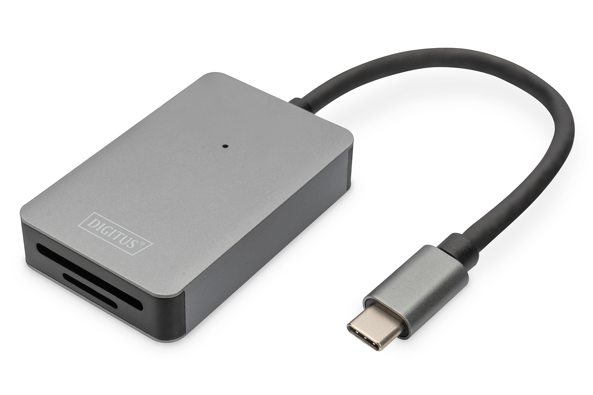DA-70333 Digitus USB-C Kart Okuyucusu, 2 Port UHS-II SD4.0, TF4.0, 300Mb/s<br>
Digitus USB-C Card Reader, 2 Port UHS-II SD4.0, TF4.0, 300Mb/s