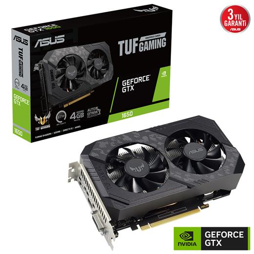 ASUS TUF-GTX1650-4GD6-P-V2-GAMING 4GB GDDR6 HDMI DVI 128BİT 