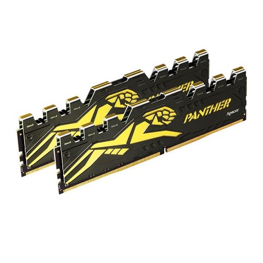 Apacer Panther Black-Gold 32GB (2x16GB) 3200Mhz CL16 DDR4 Gaming Ram (AH4U32G32C28Y7GAA-2)