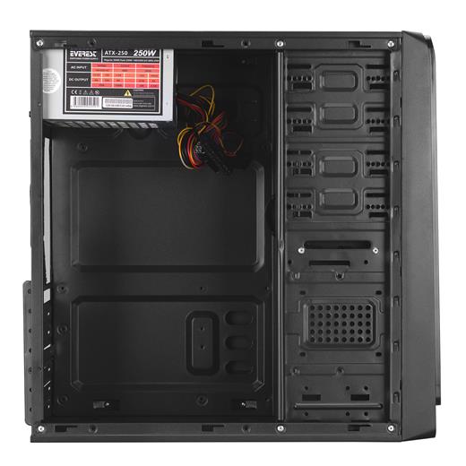 Everest 723A 250W Peak Parlak 2*Sata Siyah Kasa