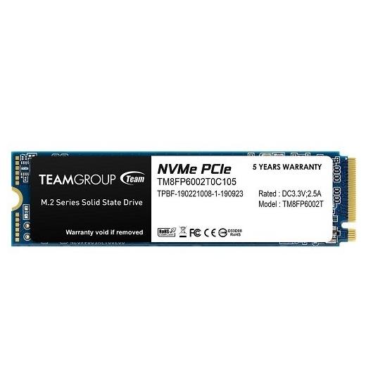 Team MP33 2TB 1800/1500MB/s NVMe PCIe Gen3x4 M.2 SSD Disk (TM8FP6002T0C101)