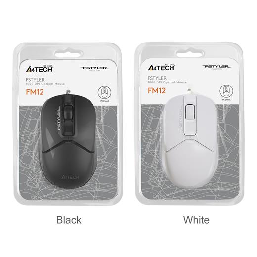 A4 TECH FM12 OPTIK MOUSE USB BEYAZ 1200 DPI