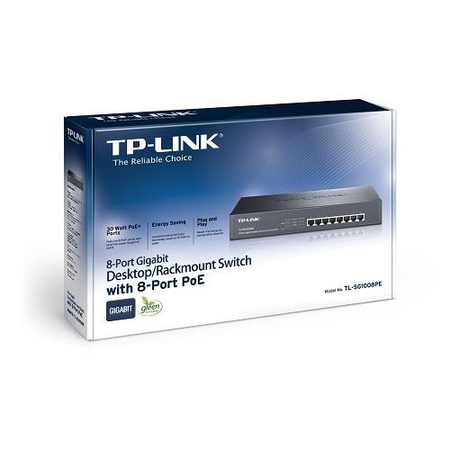 TP-LINK TL-SG1008P 8PORT 10/100/1000 YÖNETİLEMEZ POE SWITCH