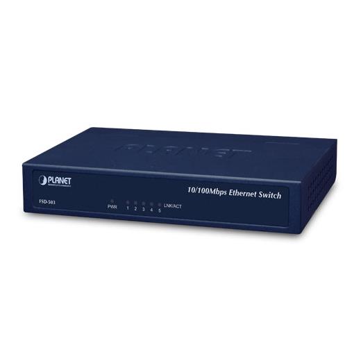 Pl-Fsd-503 5-Port 10/100Mbps Yönetilemeyen Fast Ethernet Switch (Metal Şasi)≪Br≫
5-Port 10/100Mbps Unmanaged Fast Ethernet Switch (Metal Case)