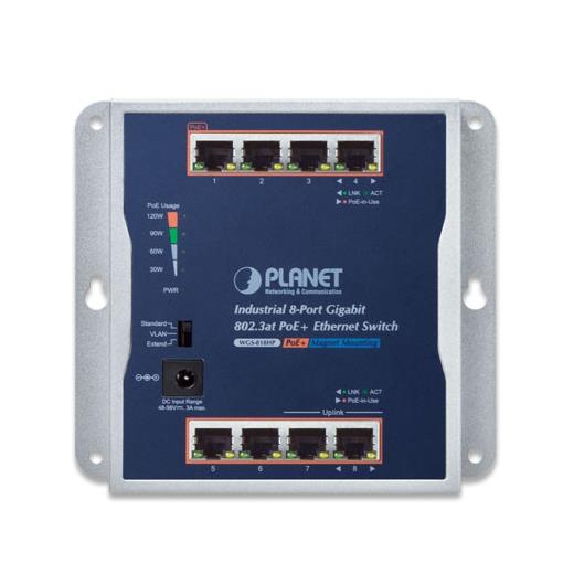 Pl-Wgs-818Hp Endüstriyel Duvar Tip Yönetilemeyen Poe+ Switch (Industrial 8-Port 10/100/1000T 802.3At Poe+ Wall-Mounted Gigabit Ethernet Switch)≪Br≫
8-Port 10/100/1000Base-T Ieee 802.3At/Af Poe+ Injector (Port Başına 30.8 Watt) (Poe Güç Bütçes