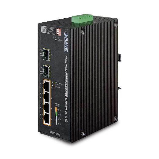 Pl-Igs-624Hpt Endüstriyel Tip Yönetilemeyen Poe+ Switch (Industrial Unmanaged Poe+ Switch)≪Br≫
4-Port 10/100/1000Base-Tx Ieee 802.3At/Af Poe+ Injector (Port Başına 30.8 Watt) (Poe Güç Bütçesi Maks. 120 Watt)≪Br≫
2-Port 1000Base-Sx/Lx V