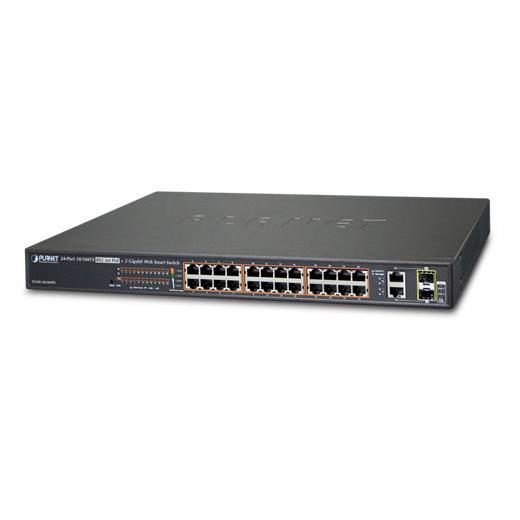 Pl-Fgsw-2624Hps4 Fast Ethernet Poe ≪B≫Websmart≪/B≫ Switch≪Br≫
24-Port 10/100Base-T Ieee 802.3At/Af Poe+ Injector (Port Başına 30.8 Watt) (Poe Güç Bütçesi Maks. 420 Watt)≪Br≫
2-Port 10/100/1000Base-T≪Br≫
2 X 1000Base-