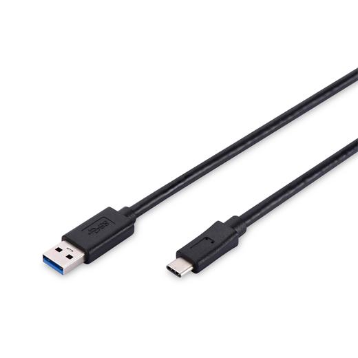 Ak-300136-018-S Usb Tip C Bağlantı Kablosu, Usb Tip C Erkek (Usb 2.0) - Usb Tip A Erkek (Usb 2.0),  1.80 Metre, Awg 20/28, 2X Zırhlı, Ul, Nikel Kaplama, Siyah Renk, ≪B≫Super Speed≪/B≫